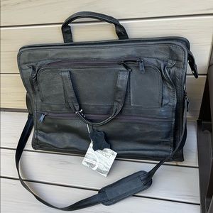 Laptop Black leather bag NWT
